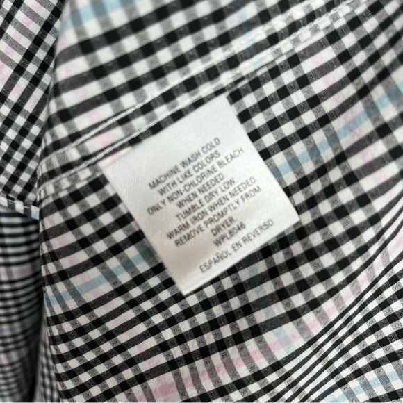 Bar III Black Check Button Front Long Sleeve Shirt - Picture 10 of 10